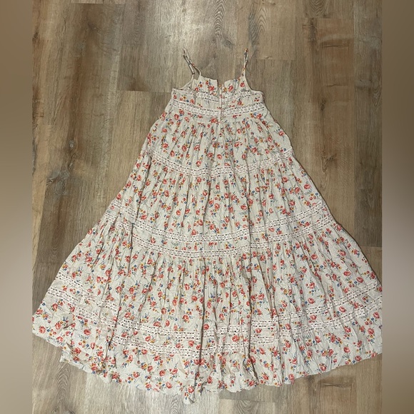 The Great. Serenade Dress in Pale Pink Kerchief Rose Print - Picture 2 of 13